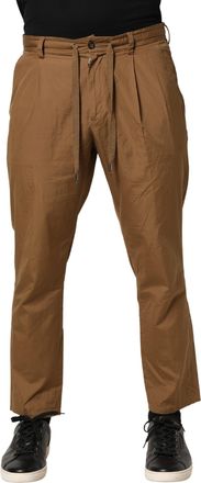 Dolce & Gabbana Brown Cotton Straight Chino Men Trouser Mens Pants (Pre-Owned)