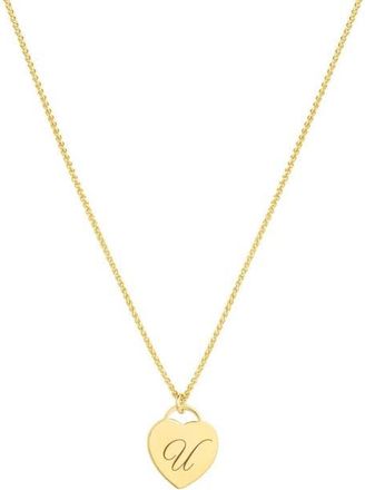Set & Stones Alice Initial Heart Necklace in Gold /U at Nordstrom