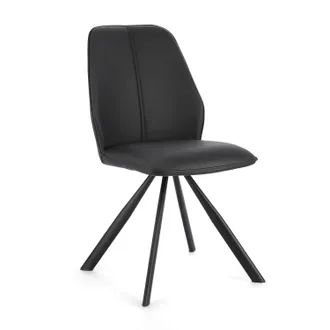BIZZOTTO Sedia maxwell Con Struttura In Compensato, Per Arredo Interno 44 X 62 X H 88 Cm -nero / Confezione Da 1 Pezzo