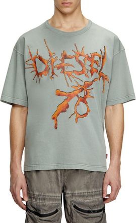 Diesel Relaxed Fit Cotton Graphic T-Shirt in Gray at Nordstrom, Size Xxx-Large