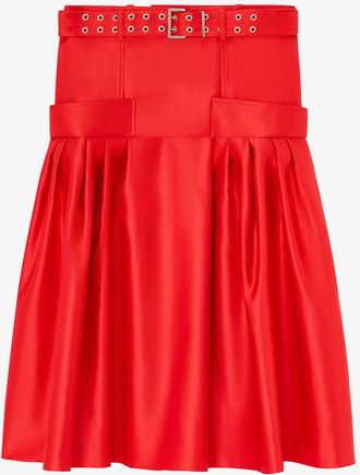 Ganni Skirt in Duchesse Satin - Size 10/12 Goji Berry