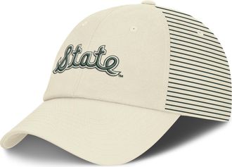 Nike Michigan State Denim Club Nike Mens College Adjustable Hat in White | NC2H11KMSV-0Y0