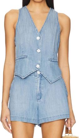 Bella Dahl Wren Pocket Vest In Sea Breeze