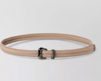 Brunello Cucinelli slim belt adjustable length braided design