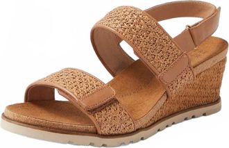 Ziera Womens Kift Wedge Sandals - Wide In Coffee Syn Raffia