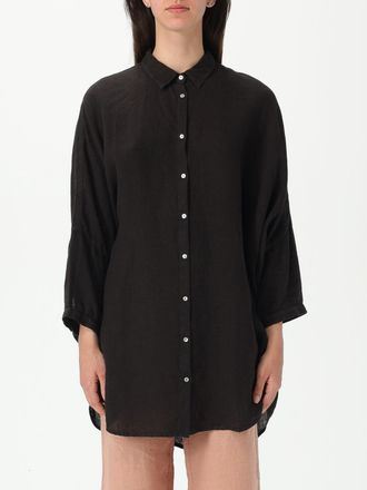 120% Lino Shirt 120% LINO Woman color Black