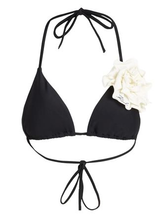 Karl Lagerfeld DNA bikinitop met bloemenprint - Zwart