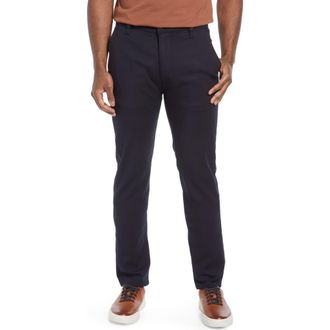 34 Heritage Verona Slim Fit Straight Leg Chinos in Black High Flyer at Nordstrom, Size 30 X 30