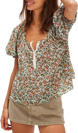 Free People Astra Floral Print Top in Daisy Combo at Nordstrom Rack, Size X-Small
