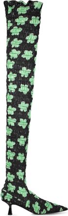 Amy Crookes Stivali a fiori 50mm - Nero