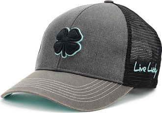 Black Clover Two Tone Vintage 37 Adjustable Hat Baseball Caps Black/Charcoal/Brown, Cotton