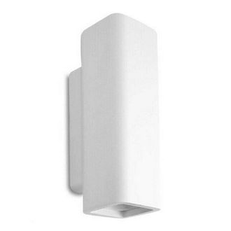Trade Shop Trade Shop - Applique Parete Doppia Emissione Up Down In Gesso Verniciabile Cubo Gu10 Gs-e51