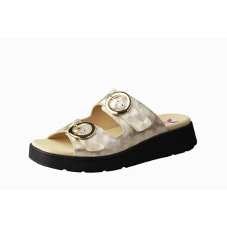 Helle Comfort Womens Opal Slide Sandals In Gold