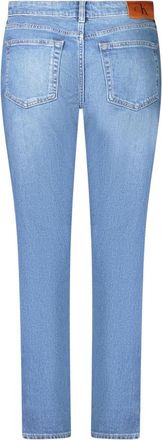 Calvin Klein Mid Rise Slim Cotton Jeans - Blue