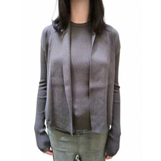 Rick Owens Dames, Truien, Grijs, Maat: S Viscose