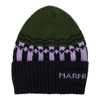Marni Gorro Jacquard - Accessories - Hombre - Verde - M