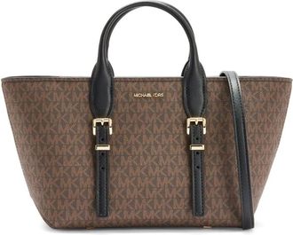 Michael Kors Tassen, Dames, Bruin, ONE Size, Polyester, Moore Mini Satchel