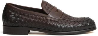Doucal's Geweven Loafer - Heren - Loafers - Bruin - 41 EU - Leer - Schoenen