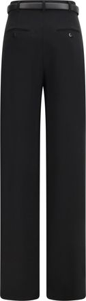 Max Mara Womens Elegant Pants With Belt Nero Triacetate; Polyester Trousers