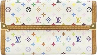 Louis Vuitton Pre-owned Monogram Multicolore Trifold Lange Portemonnee - Dames - Vintage Accessoires - Veelkleurig - ONE Size - Vintage