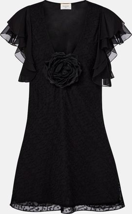 Saint Laurent Abito corto con ricami