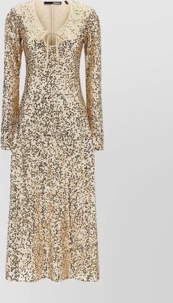 Rotate sequins midi dress net