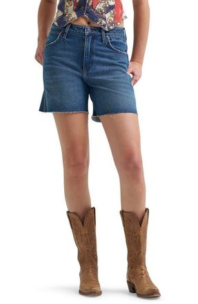 Wrangler Cowboy High Waist Denim Cutoff Shorts in Summer Haze at Nordstrom, Size 25