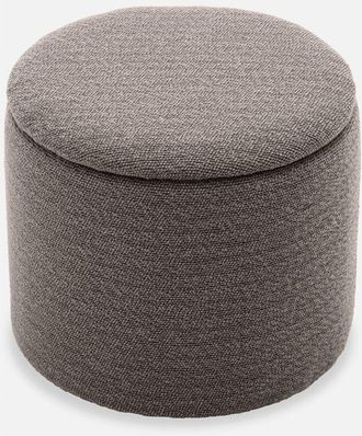 Sweeek Sweeek - Puff de tela con almacenaje, Stool, Pardo, 45x45x38 cm