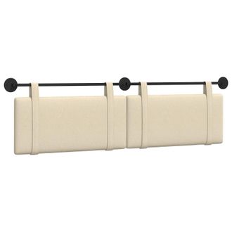 vidaXL Cabecero Colgante Crema Tela Vidaxl