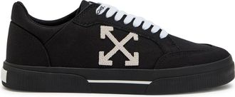 Off-white Vulc Logo Canvas Sneakers - Black And White - 45 (IT45 / UK11)