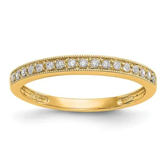 Diamond2Deal 14k Gold Lab Grown Diamond Wedding Band Ring 0.17Ct Clarity- VS Color- G-H