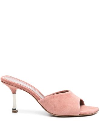 PARIS TEXAS 70mm leather mules - women - Leather/Suede/Leather - 37 - Pink