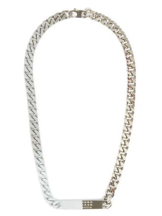 Maison Margiela numbers-motif necklace - women - Brass - One Size - Silver