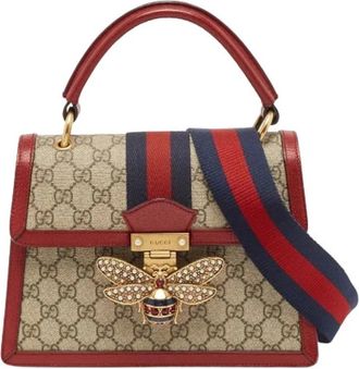 Gucci Pre-owned Handbags, female, Beige, Size: ONE SIZE Pre-owned Queen Margaret Bag