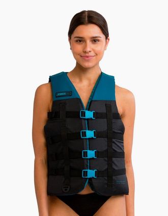 Jobe Mens Jobe 4 Buckle Vest Life Vest - Blue/Green - Size: 38/36/Regular