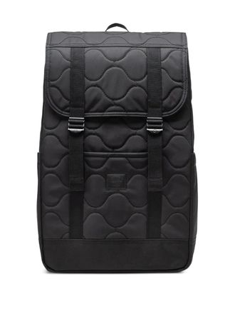Herschel 23L Herschel Retreat quilted strap backpack - unisex - Recycled Polyester/Polyethylene vinyl acetate (PEVA) - One Size - Black