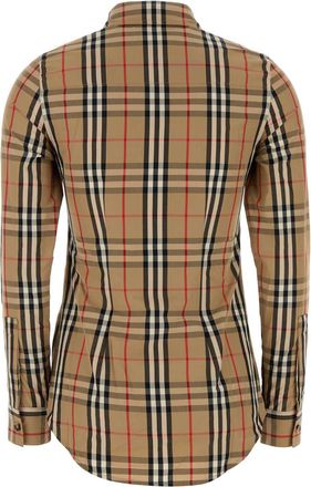 Burberry Womens Embroidered Cotton Shirt Archivebeigeipchk Camicie