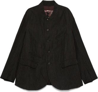 Ziggy Chen Gestreepte blazer - Grijs