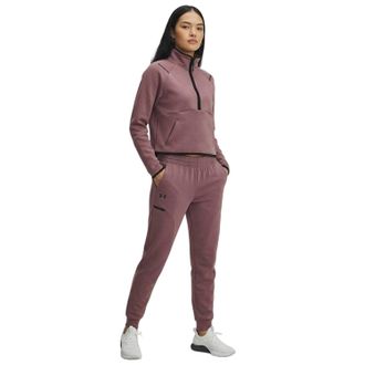 Under Armour Dames-fleece-sweatshirt met kwartritssluiting uit de Unstoppable-collectie (Maroon)