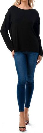 Vava Evie Lace Back Knot Top In Black