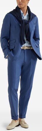 Brunello Cucinelli Brunello Cucinelli Mens Linen And Cotton Blend Shirt - Light Blue - Size X-Large