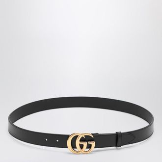 Gucci Black GG Marmont belt with GG buckle