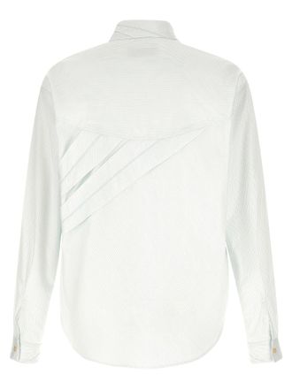 Kiko Kostadinov Double-Striped Cotton Shirt - White