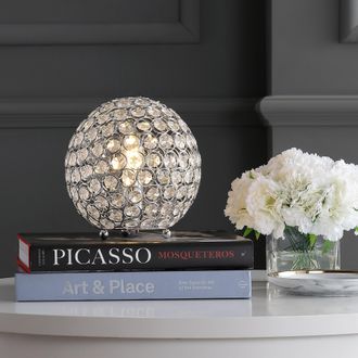 Jonathan Y Designs Gemma 8.25 Acrylic/Metal LED Table Lamp