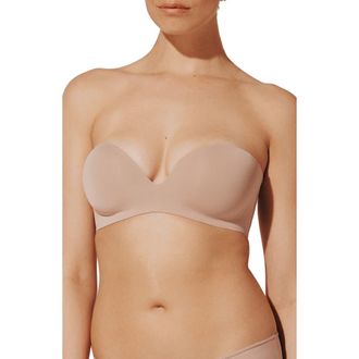 Thirdlove 24/7 Classic Underwire Strapless Push-Up Bra in Taupe at Nordstrom, Size 32C