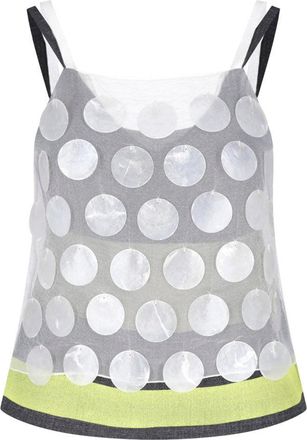 Marni Multicolor Fabric Appliqu&eacute; Tank Top
