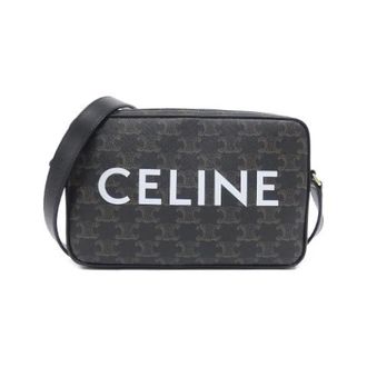 Celine Pre-owned Cross Body Bags, female, Brown, Size: ONE SIZE Pre-owned Medium Messenger Trionfecanvas Shoulder Bag
