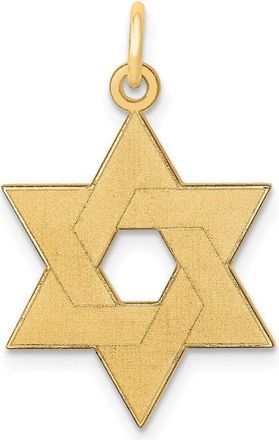 Diamond2Deal 14k Yellow Gold Laser Designed Star of David Pendant
