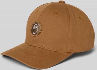 Knowledge Cotton Apparel Basecap mit Label-Detail in Cognac, Gr&ouml;&szlig;e L/XL