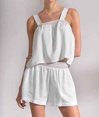 Elan Flowy Tank In White